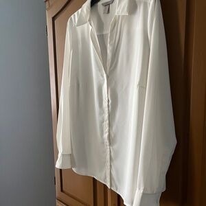 H&M Silk-like Blouse, Long sleeve, Cream